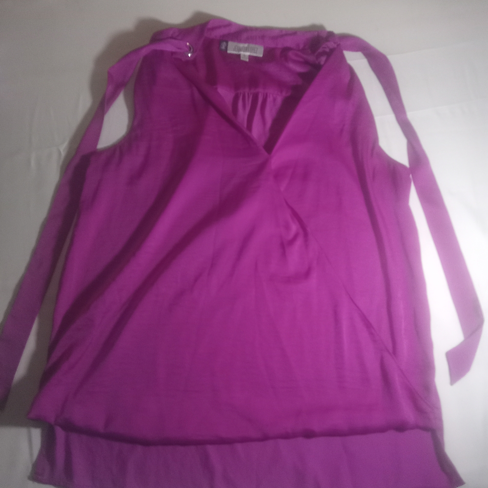 Jennifer Lopez Fuchsia Sleeveless Blouse